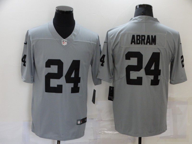 Men Oakland Raiders 24 Abram Grey Nike Vapor Untouchable Limited 2021 NFL Jersey